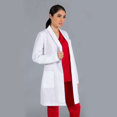 Bata MD 220 Tela Dacrón Solapa Redonda Dama